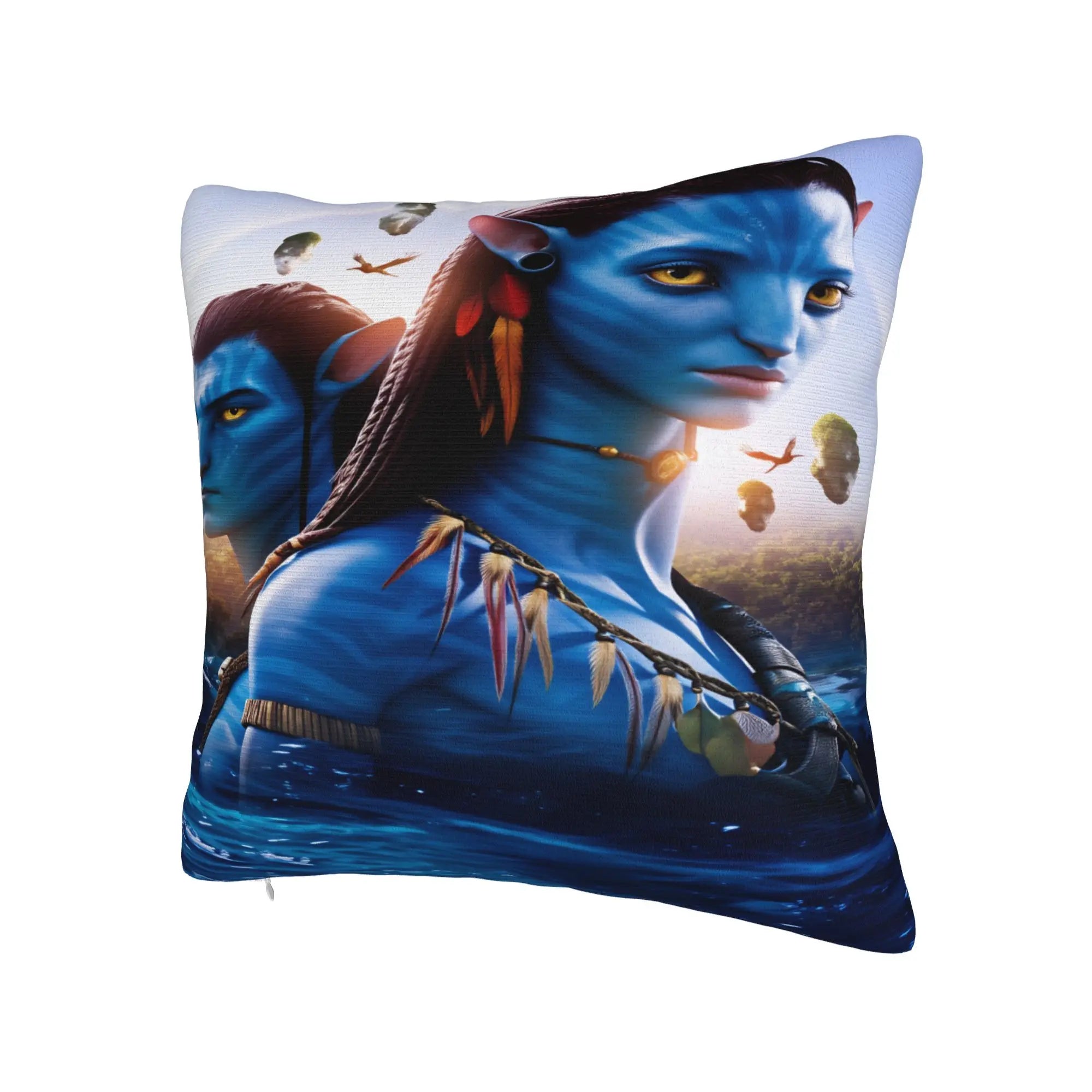 🌊 Funda de Almohada Decorativa Avatar: The Way of Water Suave, Moderna y de Estilo Retro | Ideal para Sofá y Dormitorio