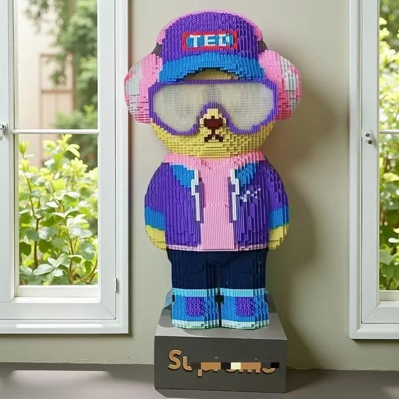 12008 piezas de oso de peluche para sala de estar, juguetes de bloques de construcción decorativos grandes, juego educativo de rompecabezas difícil, oso de peluche Buildin