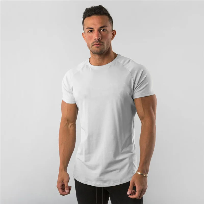 Camiseta deportiva para hombre, camiseta deportiva de manga corta para culturismo y correr, ropa deportiva para hombre, camisetas de entrenamiento para hombre, camisetas de verano para gimnasio
