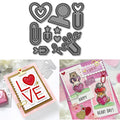 Troqueles de Corte de Metal con Tema de San Valentín, para Repujado y Recorte, para Manualidades, Tarjetas y Scrapbooking