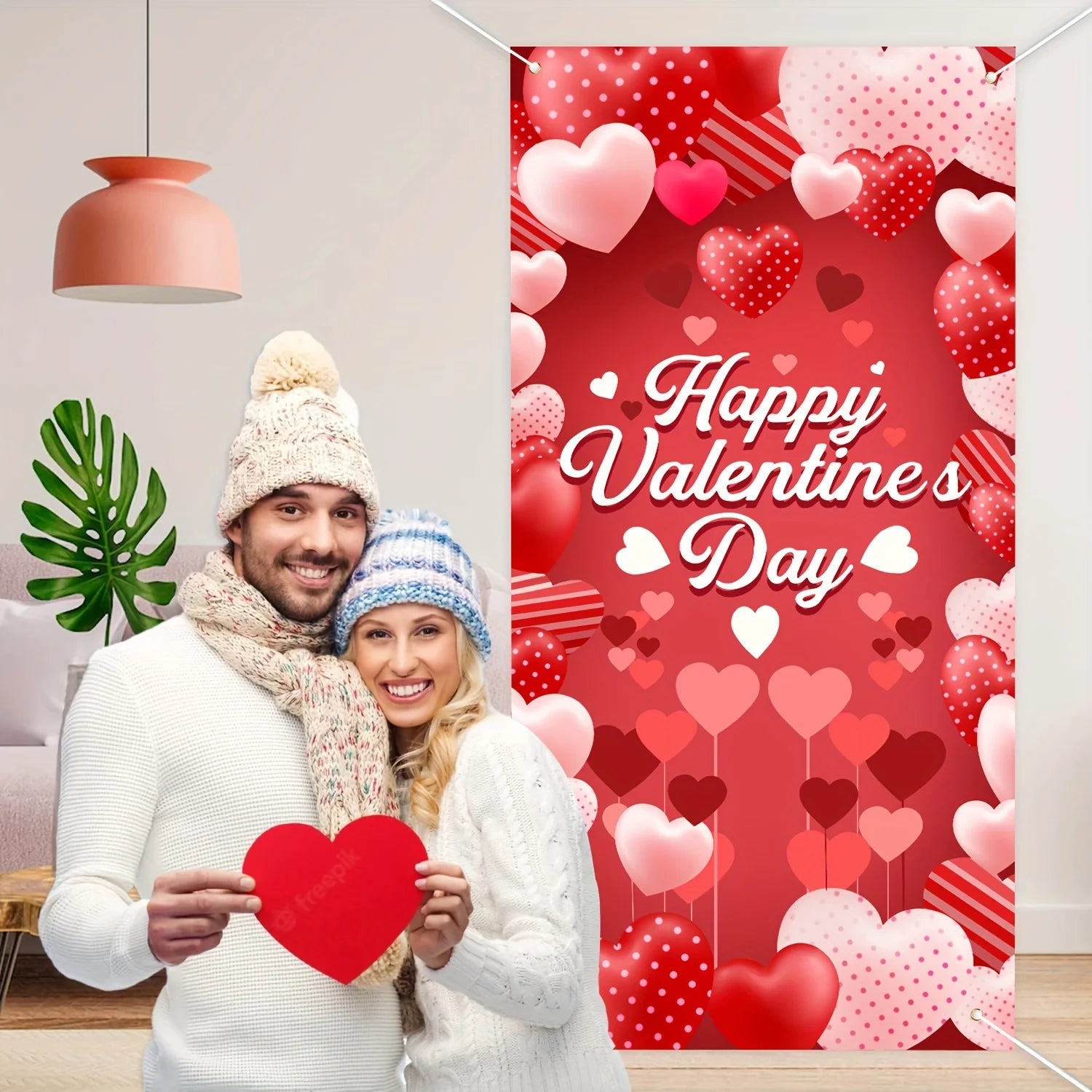 Banner de cubierta de puerta para el Día de San Valentín, rosas rojas, amor, fotografía, decoración de fondo, boda, novia, suministros para fiesta del Día de la madre