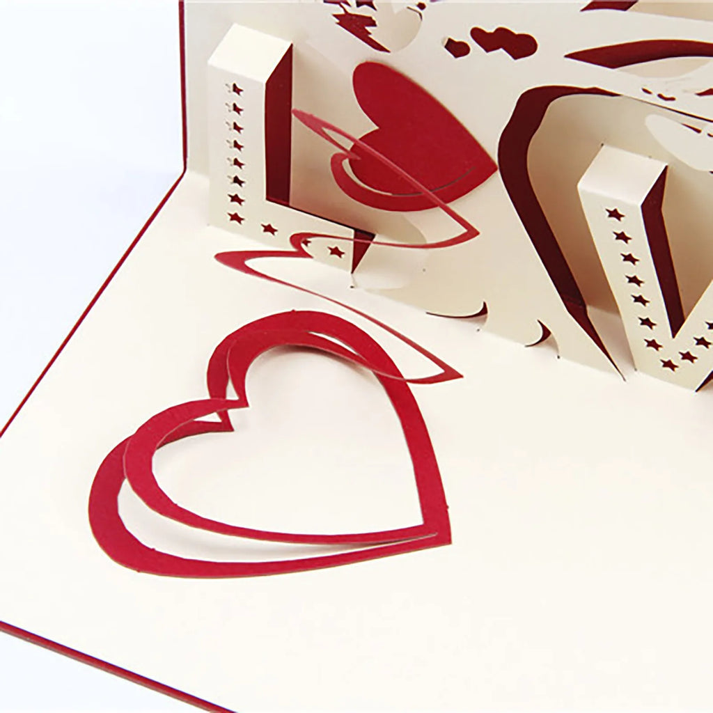Tarjeta de Felicitación Tridimensional para el Día de San Valentín, Tarjeta de Regalo, Regalos para Fiestas, Decoración para Bodas