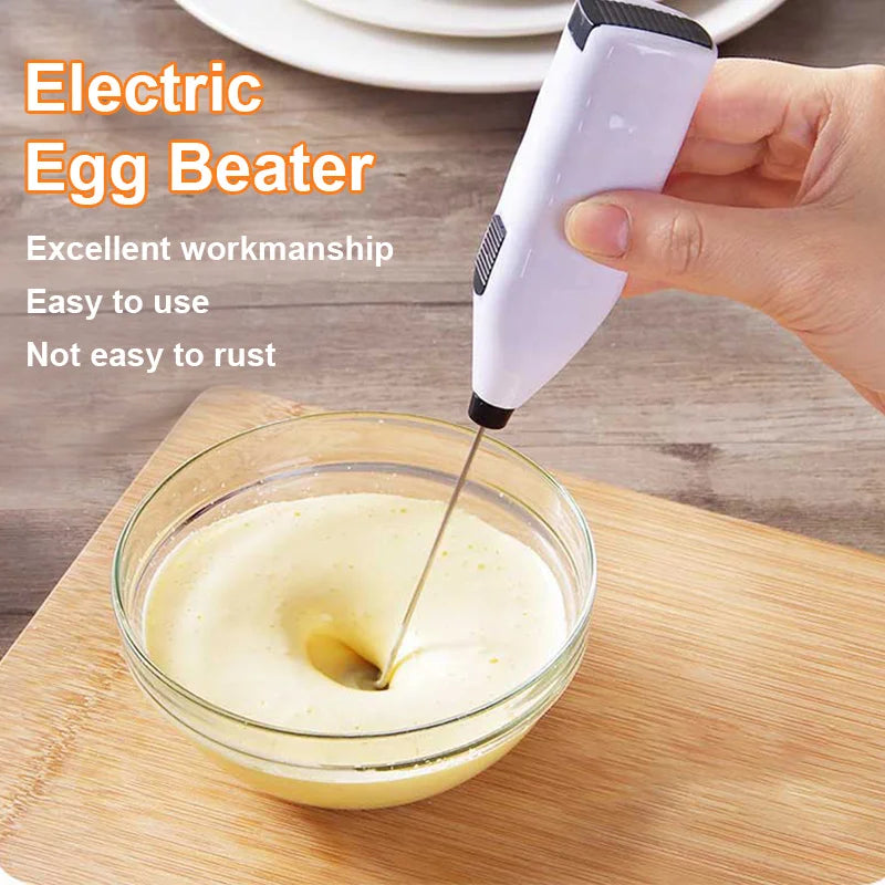 Batidor Eléctrico de Mano Mini - Espumador de Leche para Café y Cocina