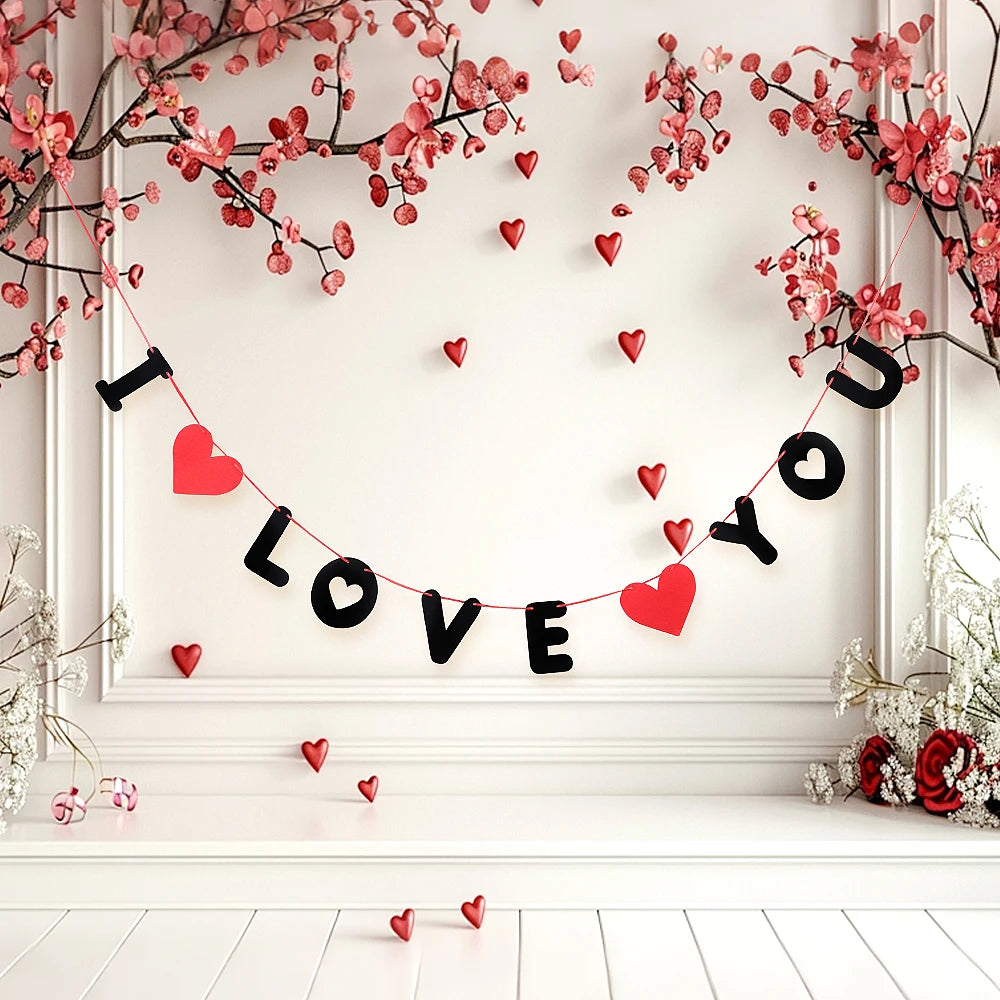 Adornos colgantes con letras I LOVE YOU para el Día de San Valentín, regalo, decoración de boda, decoración del hogar, suministros para fiestas, accesorios de diseño de escena