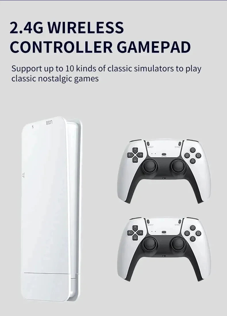 128G Game Stick M15 4K Video TV consola de juegos Gamepads inalámbricos Videojuego 64G 40000 +/50000 + juegos Arcade clásicos HD dos jugadores