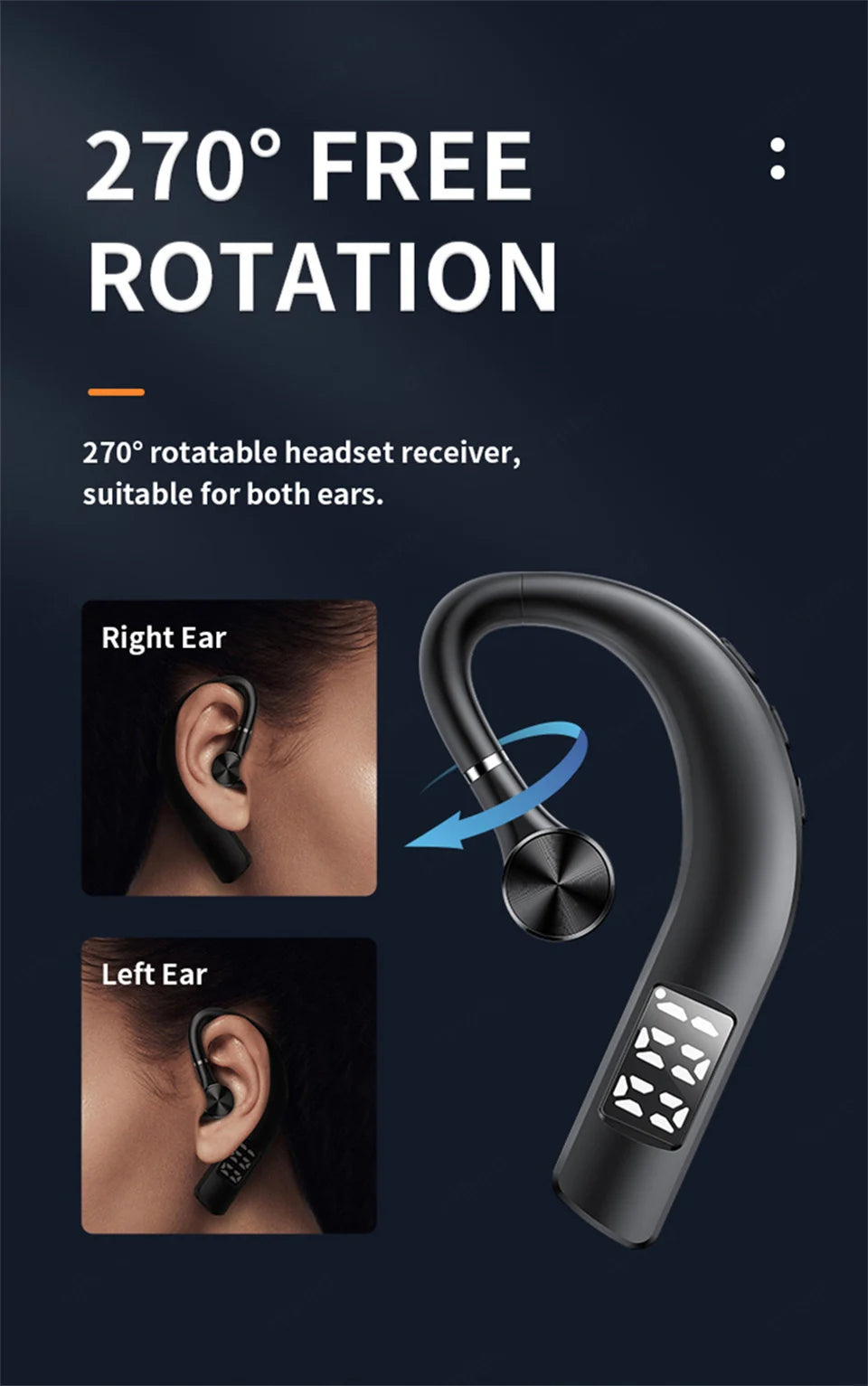 Auriculares Bluetooth con Micrófono para Conducir - Manos Libres con Cancelación de Ruido