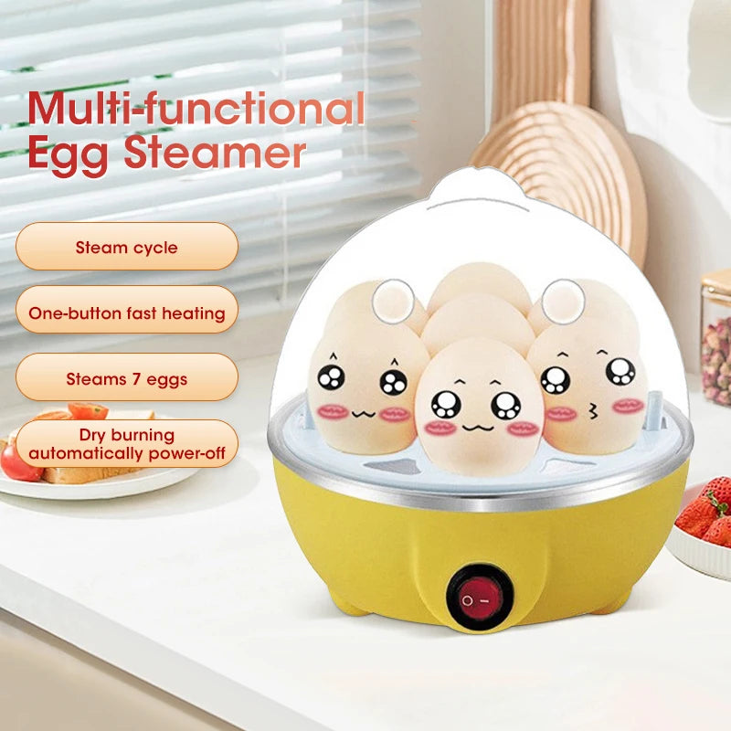 Hervidor de Huevos Eléctrico 7 Huevos - Apagado Automático Multifuncional