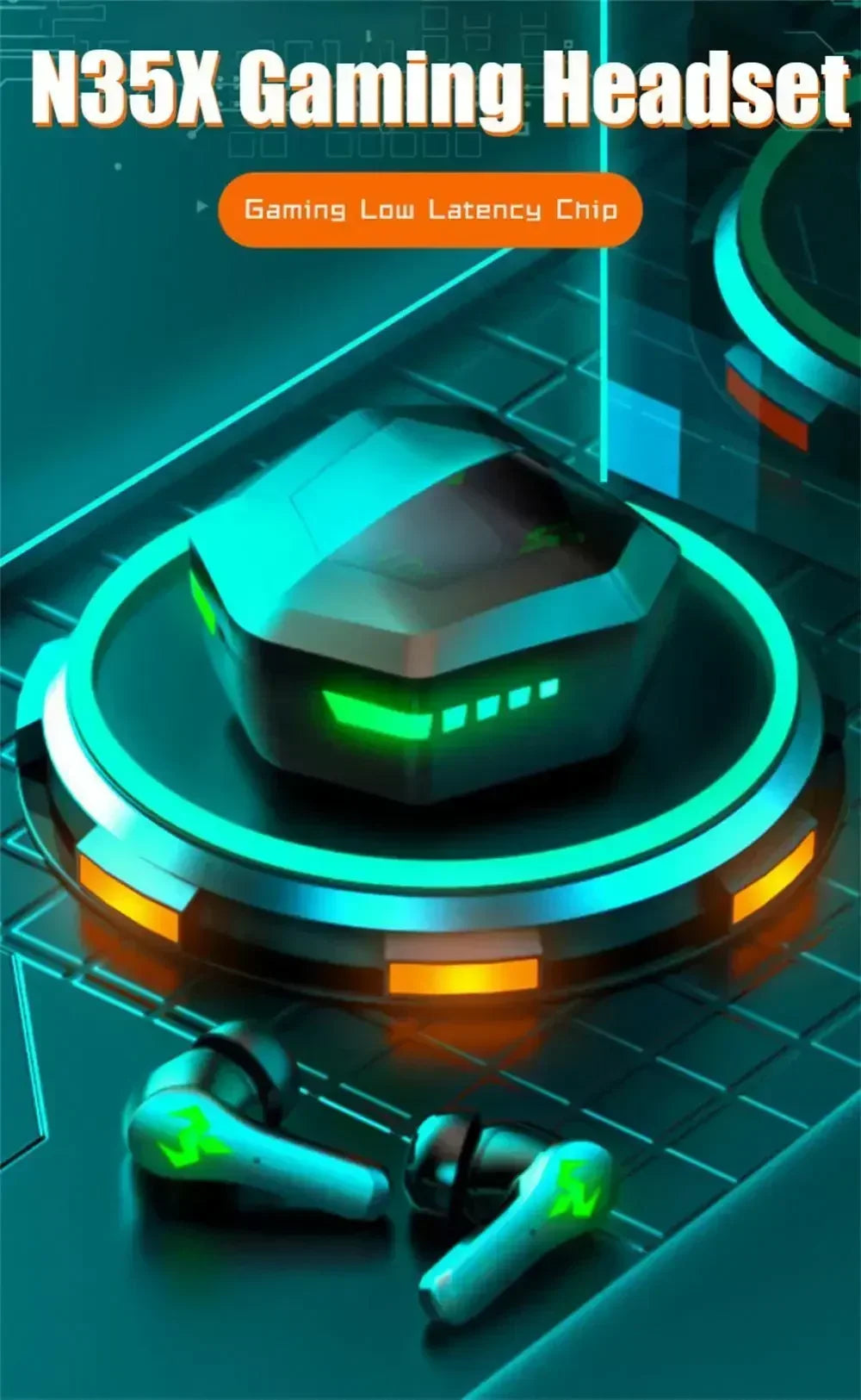 Auriculares Inalámbricos TWS con Pantalla Digital - Bluetooth para Gaming