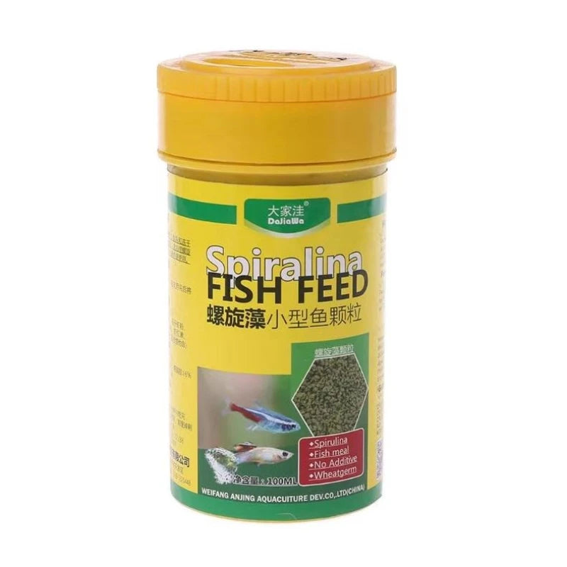 100ml peces tropicales espirulina comida gránulo pescado nutrición comida para acuario pecera Color mejorado alimentación alimentador suministros