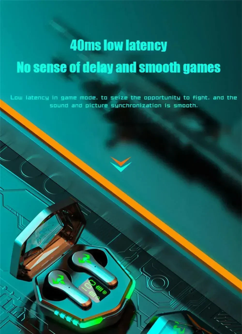 Auriculares Inalámbricos TWS con Pantalla Digital - Bluetooth para Gaming