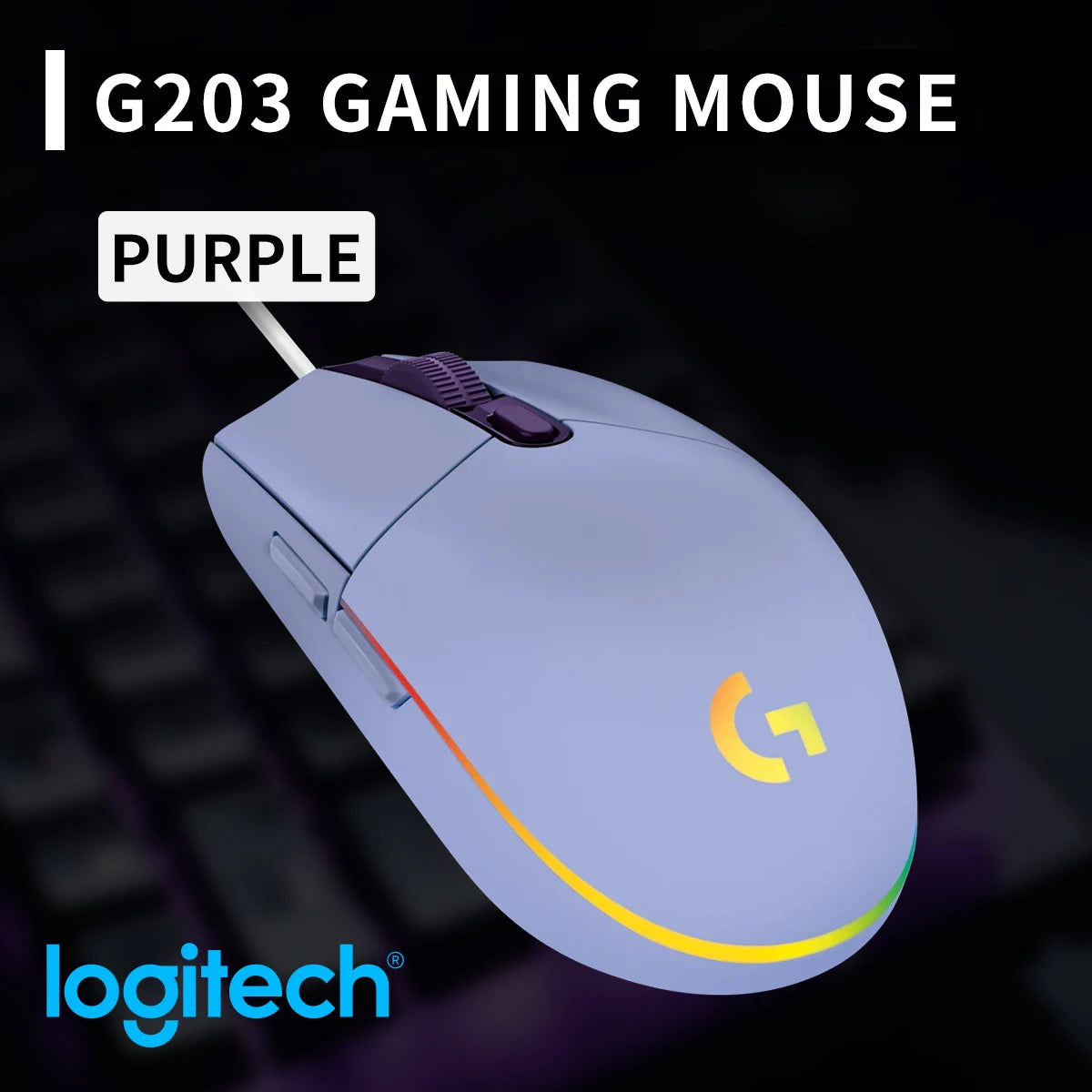 Mouse Gamer Logitech G203 | Rendimiento Duradero y Precisión para Jugadores Exigentes