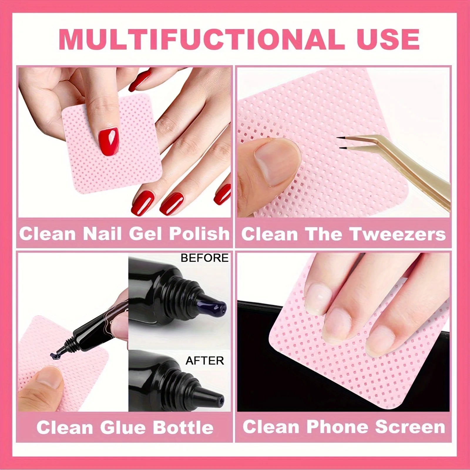 Toallitas para Uñas sin Pelusa - Limpieza Profesional para Manicure (200 pcs)
