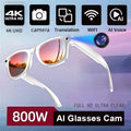 Gafas Inteligentes AI con Cámara 800W - Lentes Fotocromáticos, Traducción y Llamadas Bluetooth