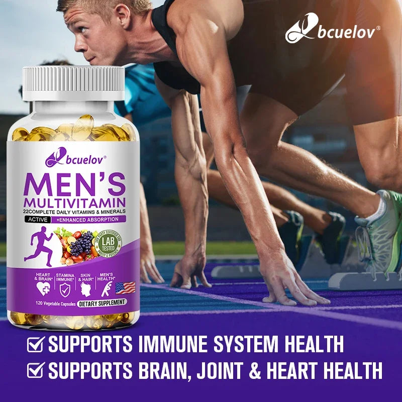 Multivitamina Diaria para Hombres Bunkell | 22 Vitaminas y Minerales para Energía, Inmunidad y Salud Integral