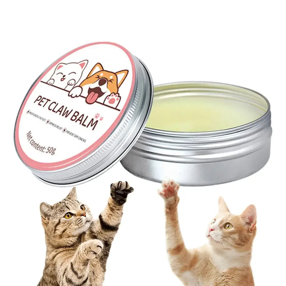 Bálsamo para patas de gatos, 50g, crema protectora para patas de perros y gatos, Protector de nariz para mascotas, hidratante, grietas para mascotas, accesorios de reparación de pies para gatos