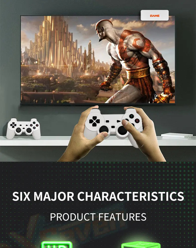 Consola Retro Y7 Super TV Game Box - 10,000+ Juegos HD Dual Control 128GB