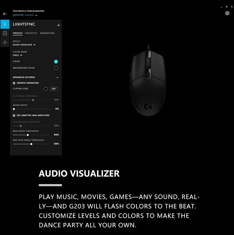 Mouse Logitech G203 | Precisión y Comodidad para Home Office y Gaming Ligero
