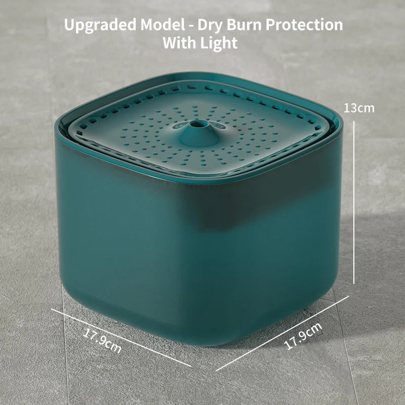 Fuente de agua para gatos de 3L, filtro de recircular automático, bebedero de agua para gatos de gran capacidad, dispensador de agua silencioso eléctrico USB para gatos