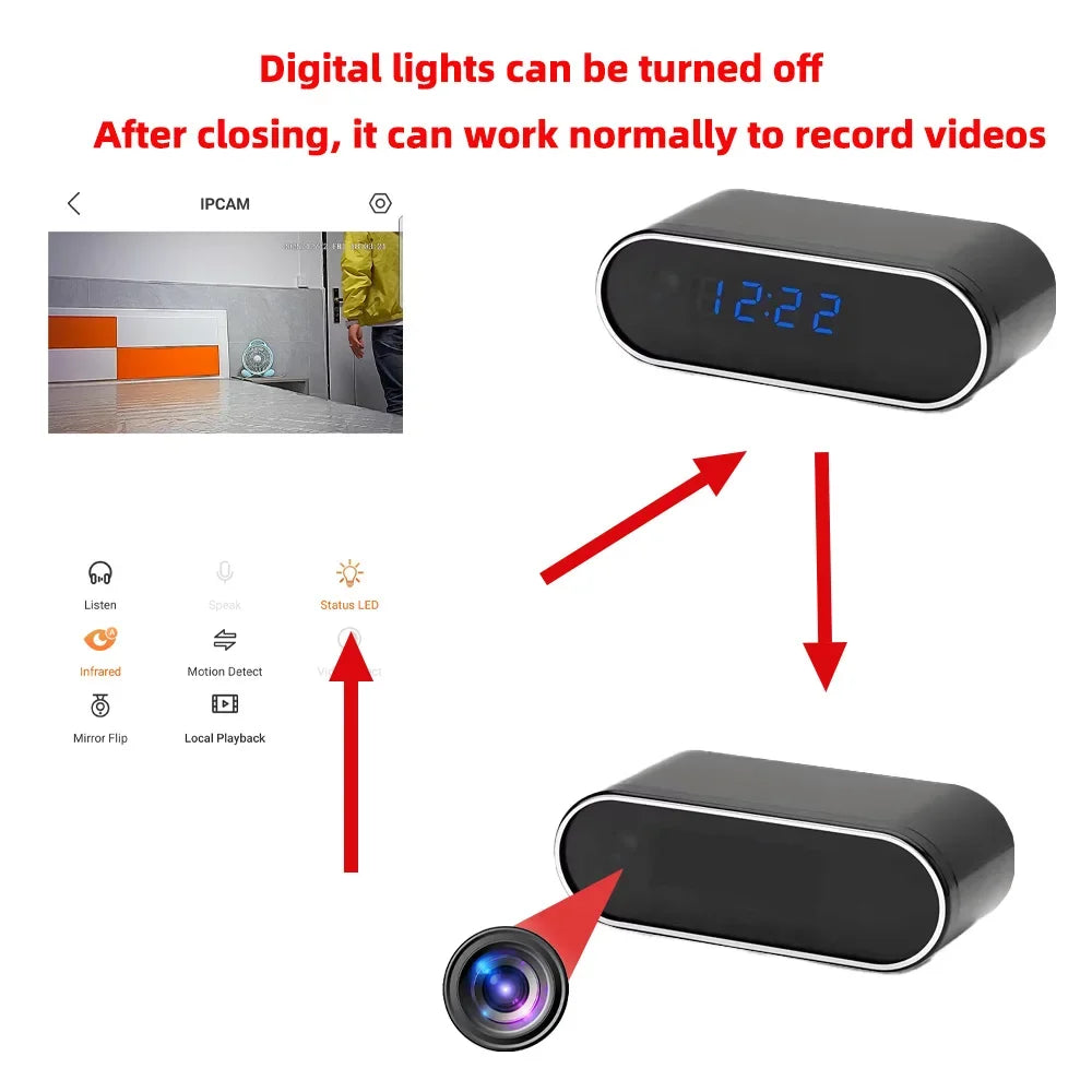 Mini Cámara WiFi 4K HD - Visión Nocturna Infrarroja, Detección de Movimiento y Visualización Remota