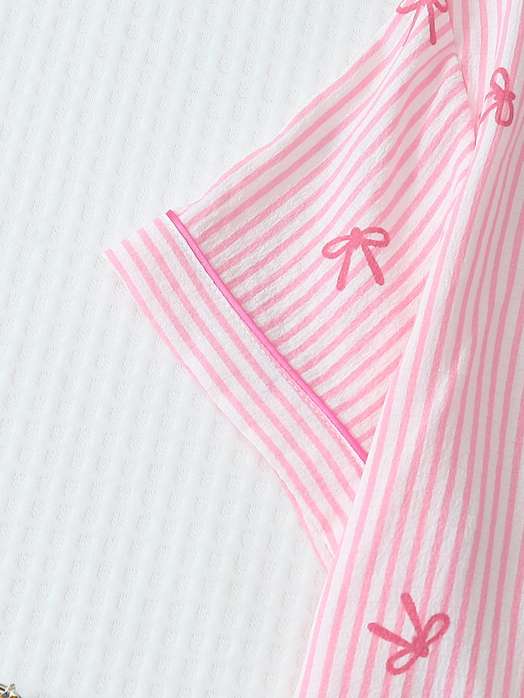 [San Valentín] Conjunto de pijama de 2 piezas con estampado de labios, pantalones cortos de manga corta, pijamas de mujer, conjunto de ropa de descanso adecuado para uso doméstico