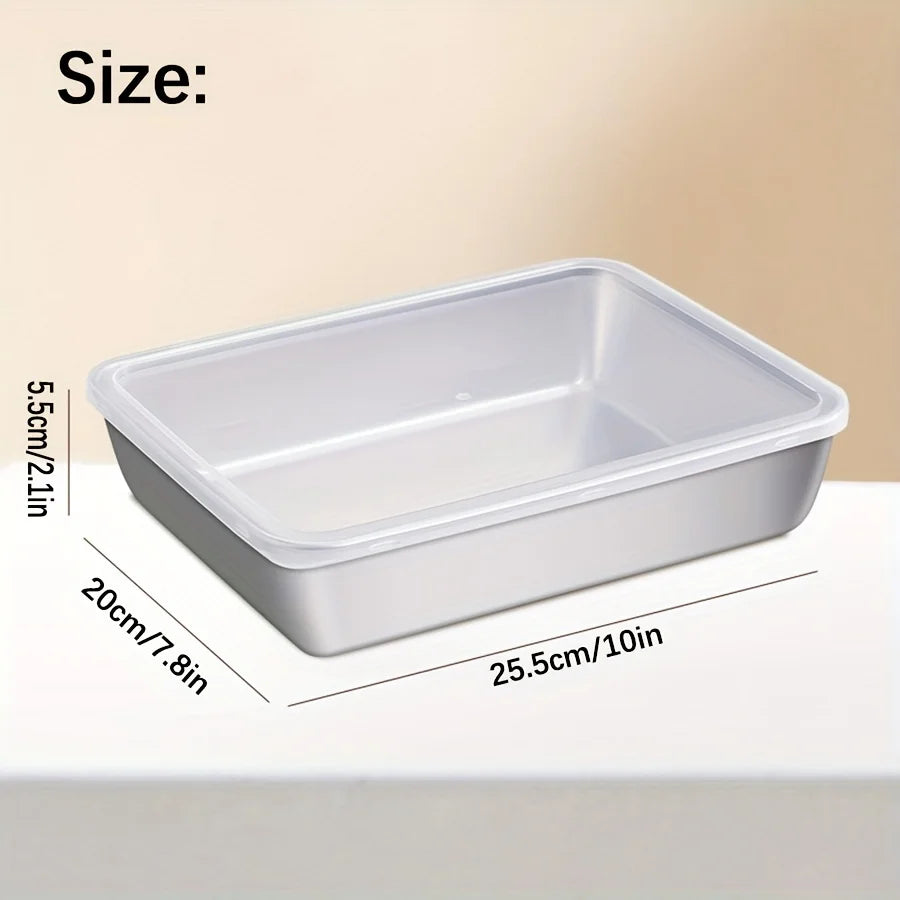 Juego de contenedores de almacenamiento de alimentos de acero inoxidable de 3 piezas, organizadores de cocina herméticos sin BPA para frigorífico/despensa/productos secos