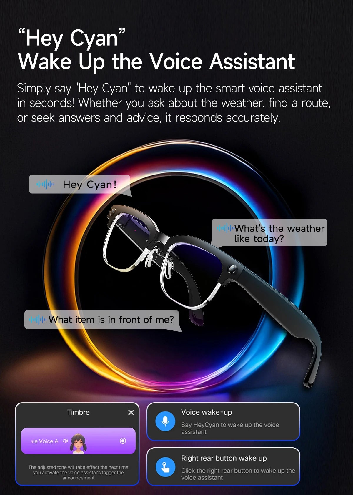 Gafas Inteligentes AI con Cámara 8MP - Grabación Video, Traducción y Bluetooth IP66