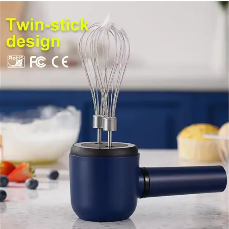 Batidora Eléctrica de Mano 3 en 1 - Espumador de Leche y Batidor de Huevos