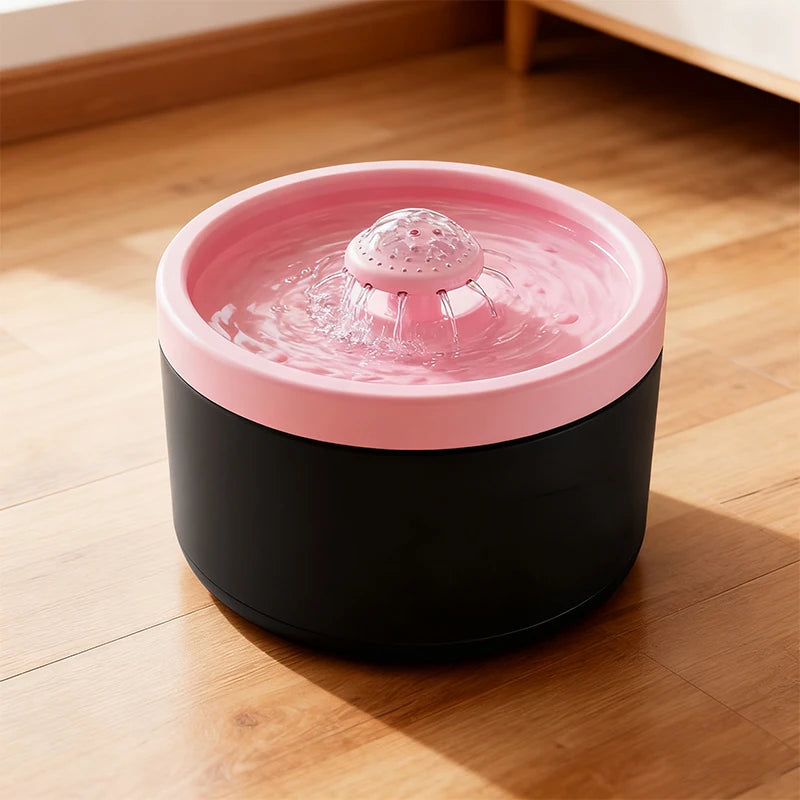 Bebedero Automático para Gatos y Perros 1.8L – Fuente de Agua Silenciosa con Filtro y Base Antideslizante