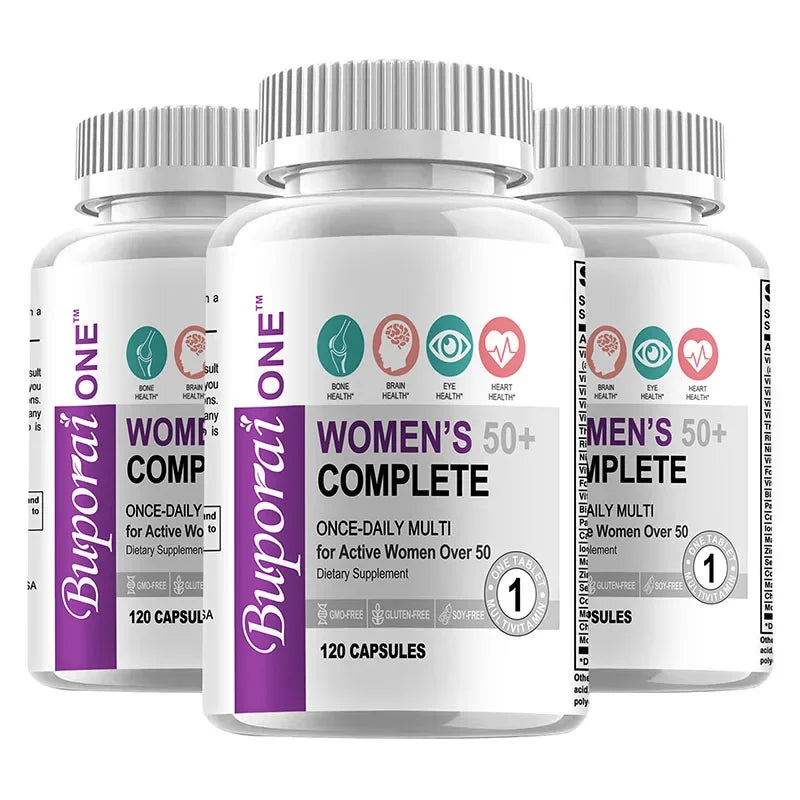 Multivitamina Completa 50+ para Mujer Xemenry | Apoyo para Huesos, Vista, Memoria, Piel y Metabolism