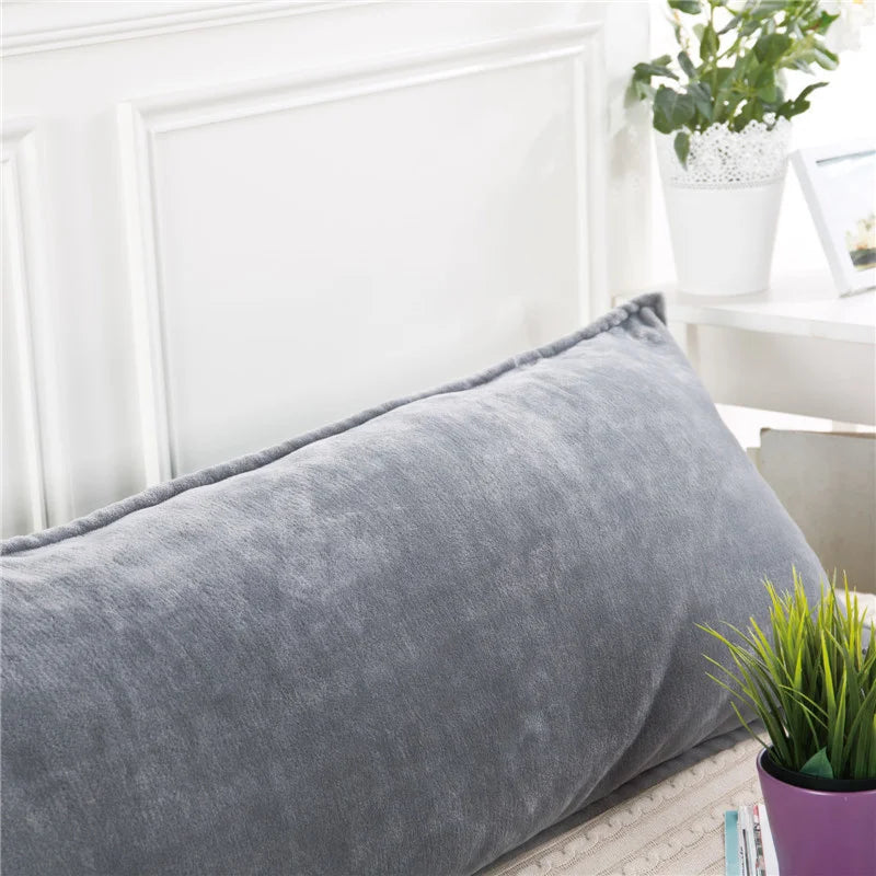 Funda de Almohada Larga de Franela Suave - Funda para Almohada de Cuerpo 180x45cm