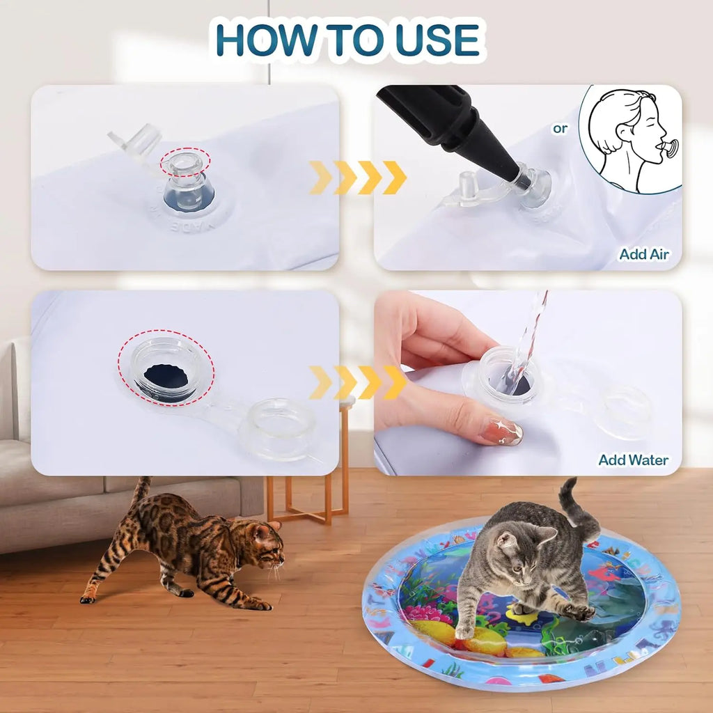 Alfombra Sensorial de Agua para Gatos y Perros – Juguete Interactivo Refrescante para Mascotas
