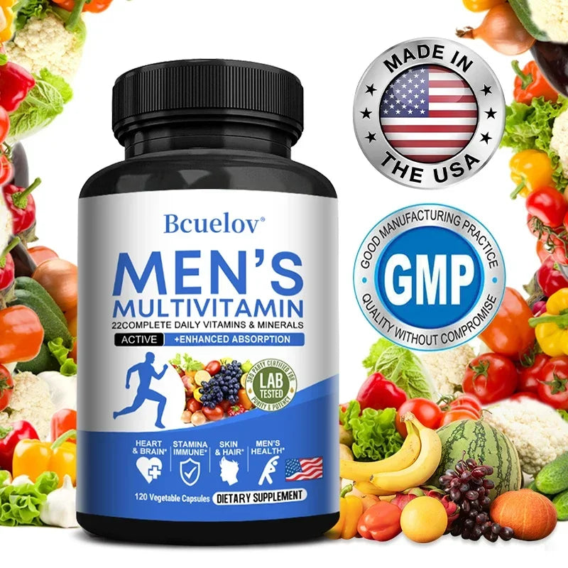 Multivitamina Completa para Hombres Didacat | Vitaminas A, C, D, E, Zinc y B12 para Energía, Inmunidad y Bienestar Integral