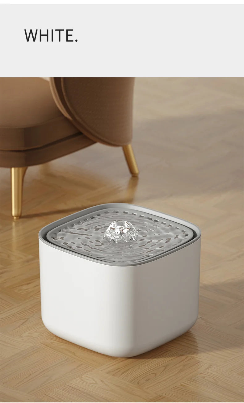 Fuente de agua para gatos de 3L, filtro de recircular automático, bebedero de agua para gatos de gran capacidad, dispensador de agua silencioso eléctrico USB para gatos