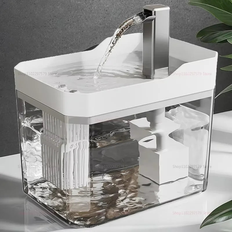Bebedero Automático para Gatos de 1.5L con Filtro USB, Dispensador de Agua para Mascotas con Circulación de Agua Fresca para Gatos y Perros Pequeños