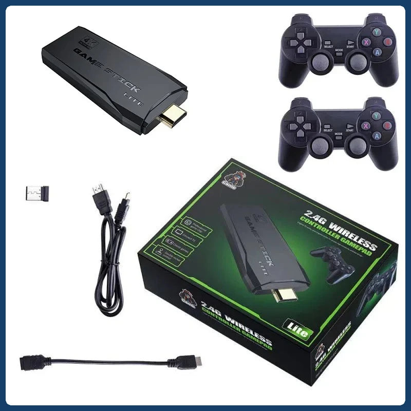 Consola de videojuegos portátil, 4K, 2,4G, control inalámbrico, consola de videojuegos clásica retro inalámbrica, incluida más de 10000 juegos