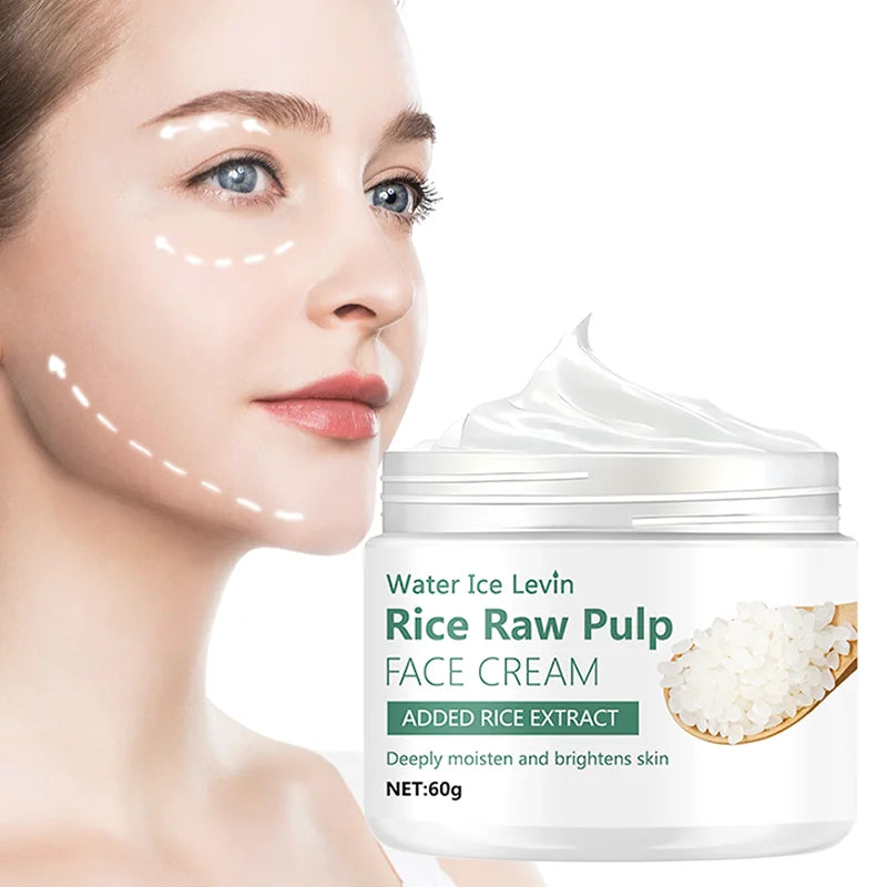 Crema Facial de Arroz - Hidratante Antienvejecimiento con Efecto Reafirmante