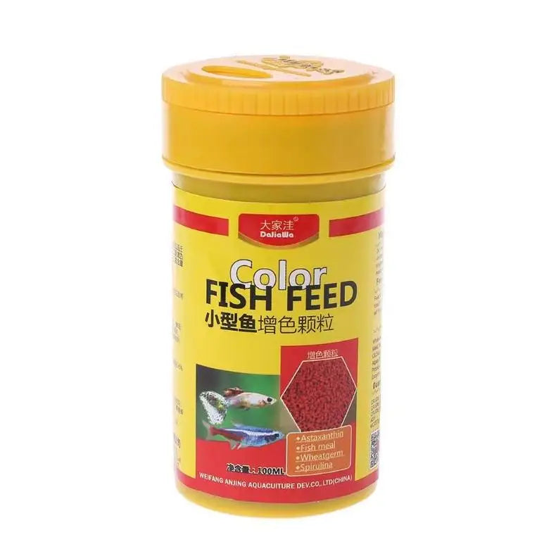 100ml peces tropicales espirulina comida gránulo pescado nutrición comida para acuario pecera Color mejorado alimentación alimentador suministros