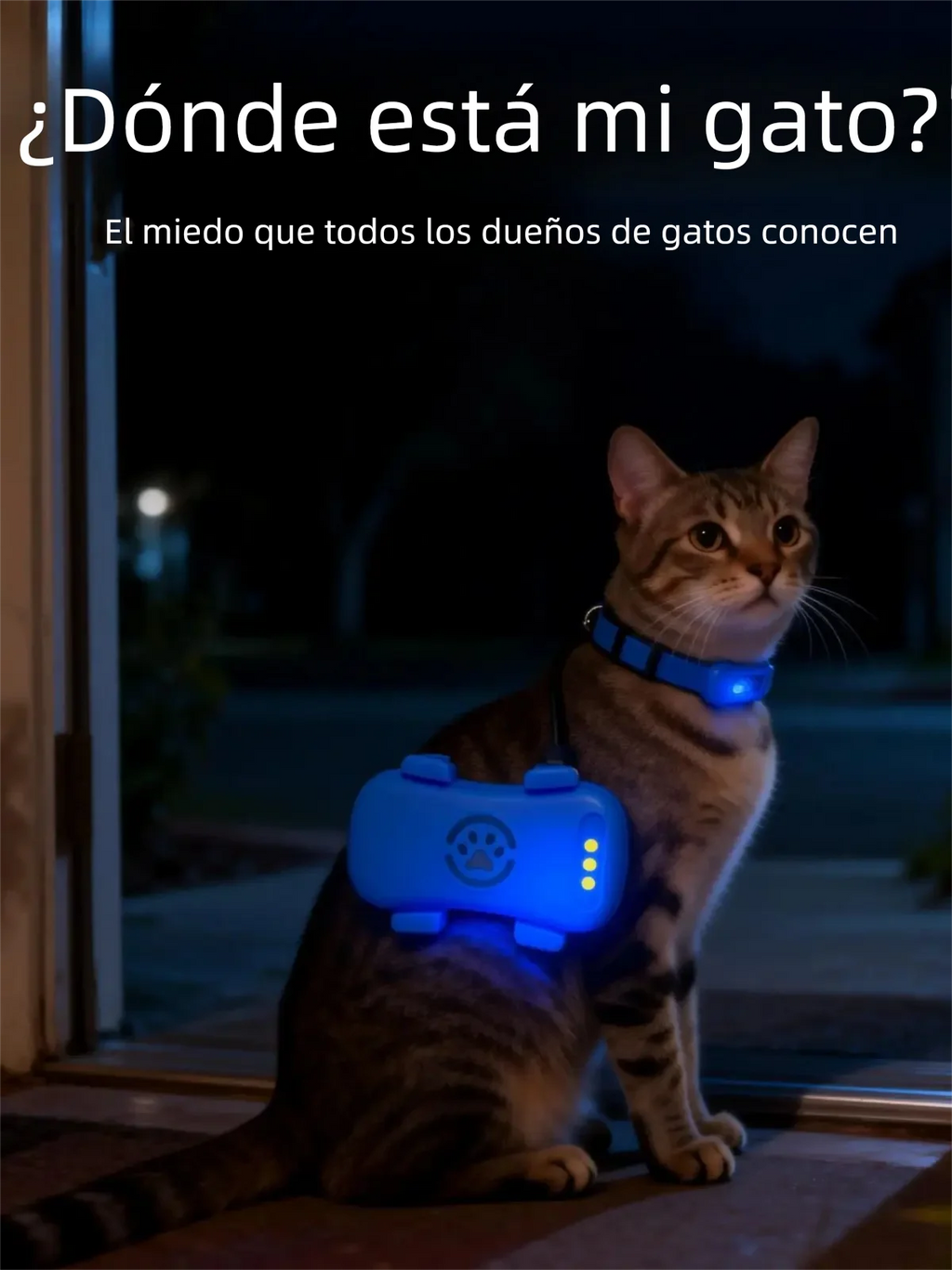 Collar GPS 4G para Perros y Gatos – Rastreador en Tiempo Real con SIM, Geocerca y +10 Días de Batería