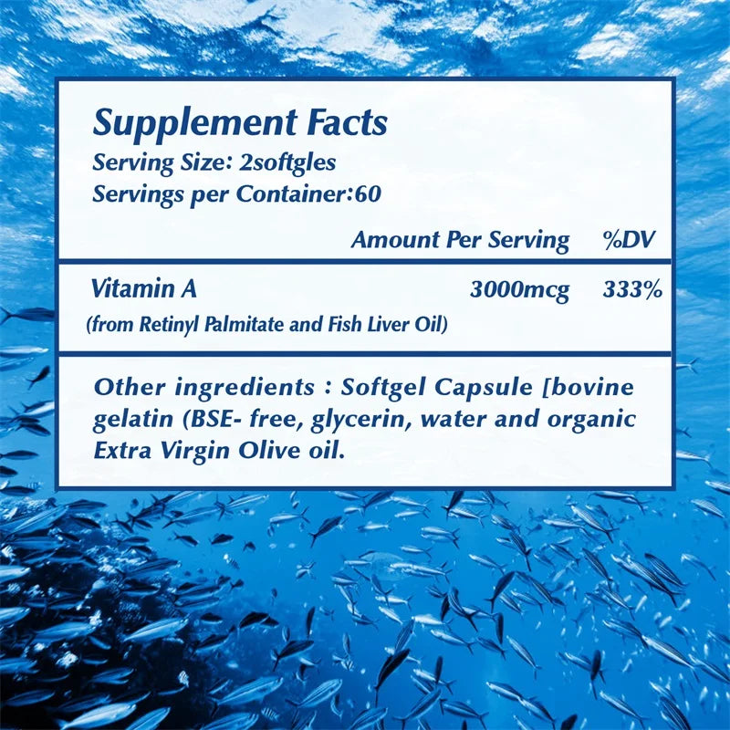 Vitamina A 10,000 UI Coolkin | Apoyo para la Salud de los Ojos, la Piel y el Sistema Inmunológico