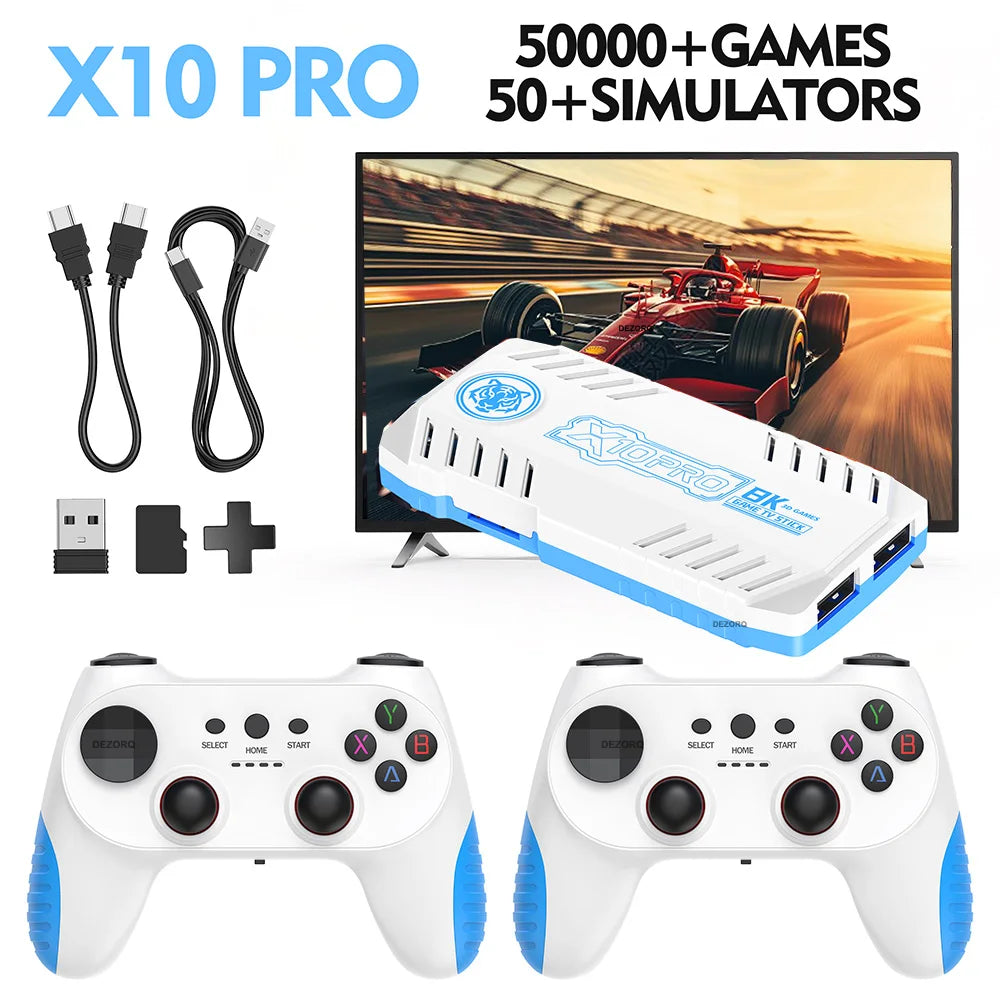 Consola X10 Pro 128GB - 50,000 Juegos Retro 4K Dual Gamepad Inalámbrico