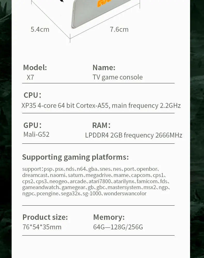 Consola Retro Y7 Super TV Game Box - 10,000+ Juegos HD Dual Control 128GB