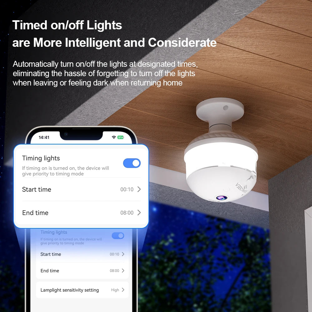 Cámara de Seguridad WiFi V380 Pro 4MP - Visión Nocturna Color, Detección Humana y Foco LED