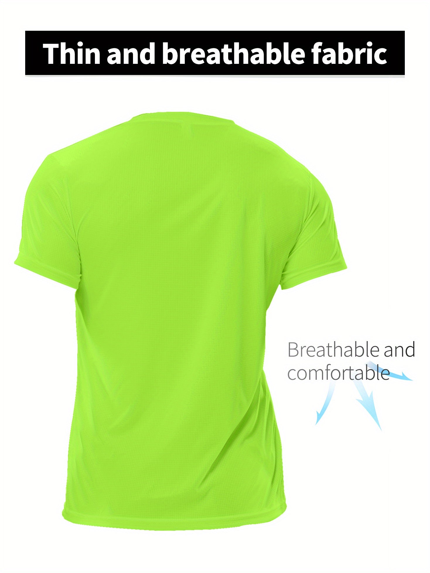 Quick-drying Men's Sports Shirt - Lightweight And Breathable T-shirt For Outdoor Activities, Gym, And Running