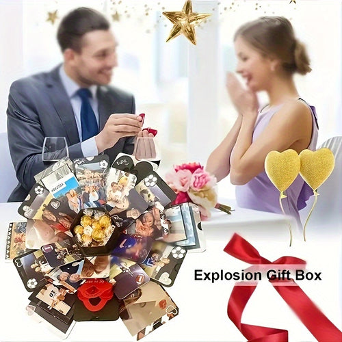 1pc, Explosions Popular Explosion Box Hexagonal Multilayer Surprise Confession DIY Photo Album Creative Birthday Gift Box, Small Business Supplies, Photo Props, Weird Gifts, Cool Decor, Cheap Stuff, Scene Decor, Valentine's D
