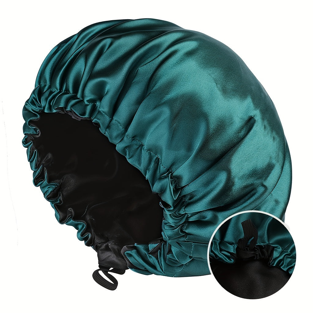 Gorro de Satín Ajustable para Dormir - Protección para Cabello Rizado