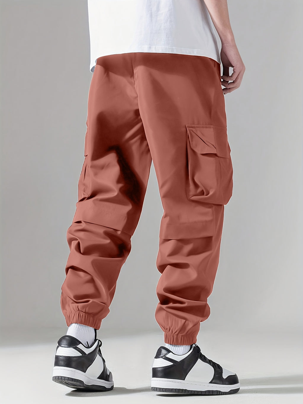 Casual Loose Fit Multi-pocket Drawstring Cargo Pants, Men's Joggers For Spring And Fall Outdoor