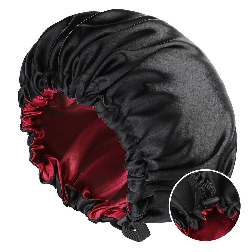 Gorro de Satín Ajustable para Dormir - Protección para Cabello Rizado