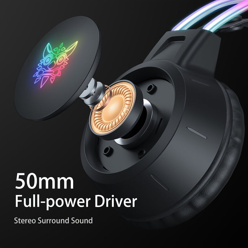 🎧 ONIKUMA Audífonos Gamer con Micrófono Antirruido Sonido Estéreo Inmersivo | Plug & Play para PC, Laptop y Streaming