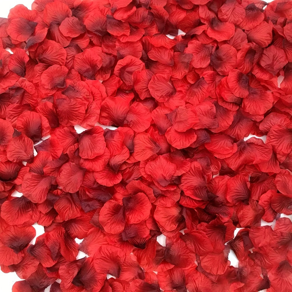 600pcs Artificial Rose Petals for Romantic Night Decoration, Suitable for Valentine's Day, Wedding, Engagement, Party, Loose Flower Decoration