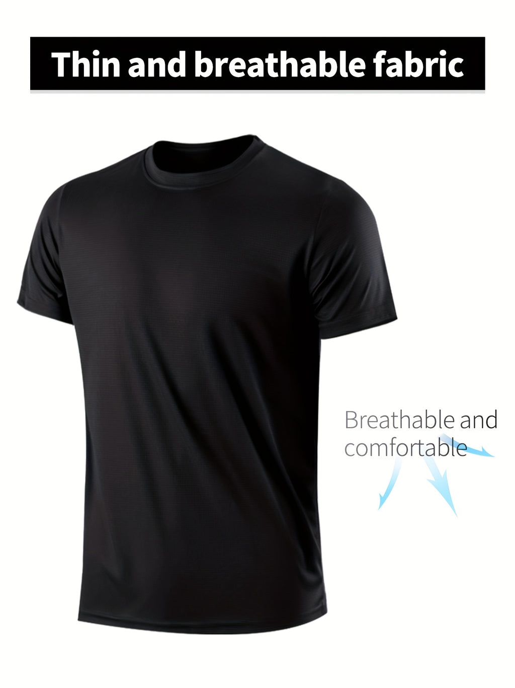 Quick-drying Men's Sports Shirt - Lightweight And Breathable T-shirt For Outdoor Activities, Gym, And Running